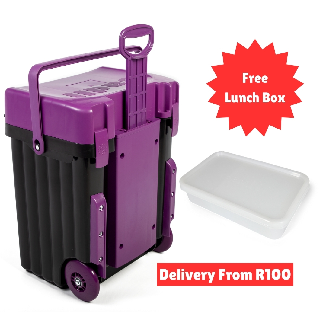 Cadii School Bag With Free Lunch Box Black/Purple