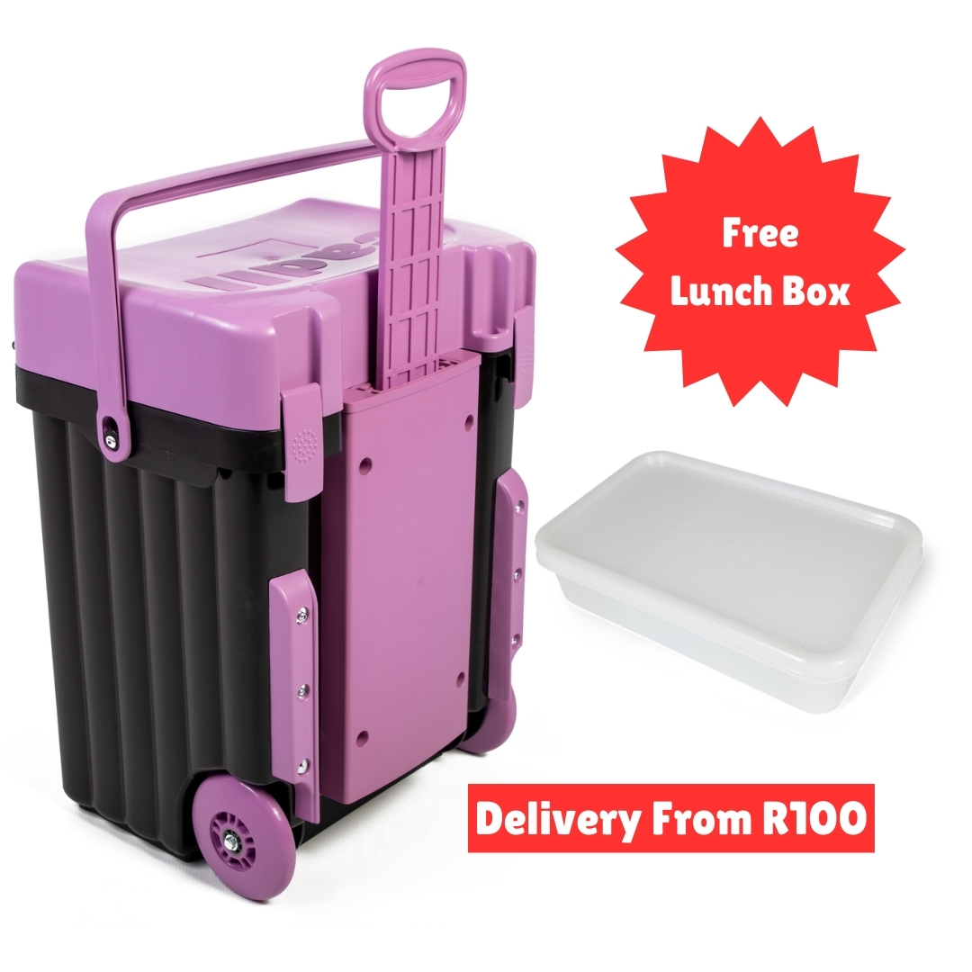 Cadii School Bag With Free Lunch Box Black/lilac