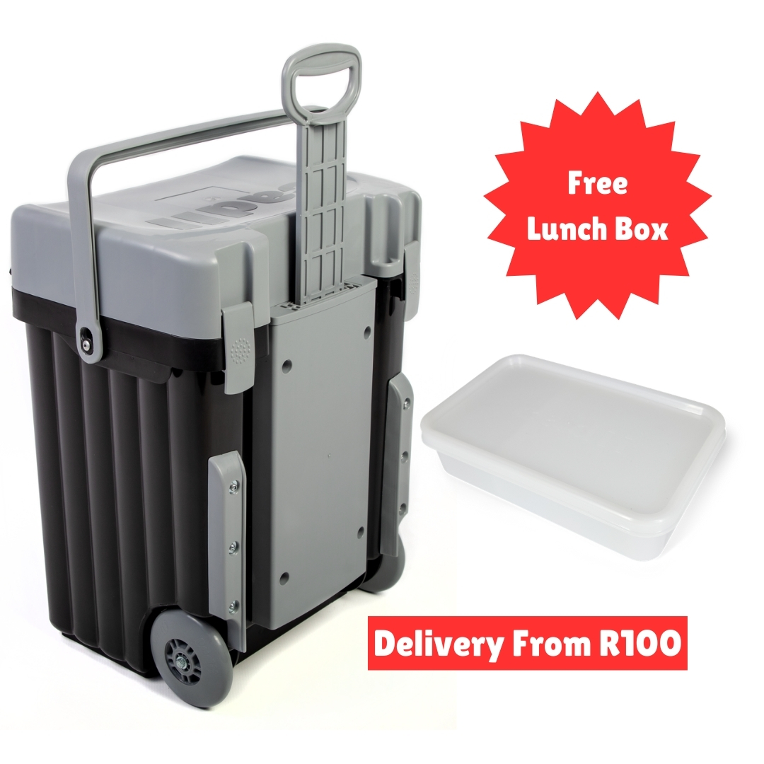 Cadii School Bag With Free Lunch Box Black/Grey