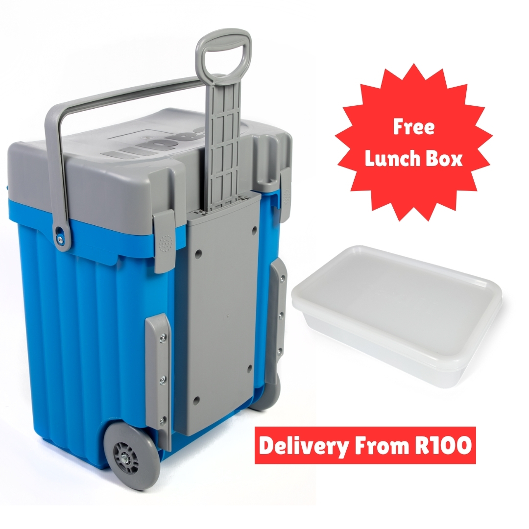 Cadii School Bag With Free Lunch Box Blue/Grey