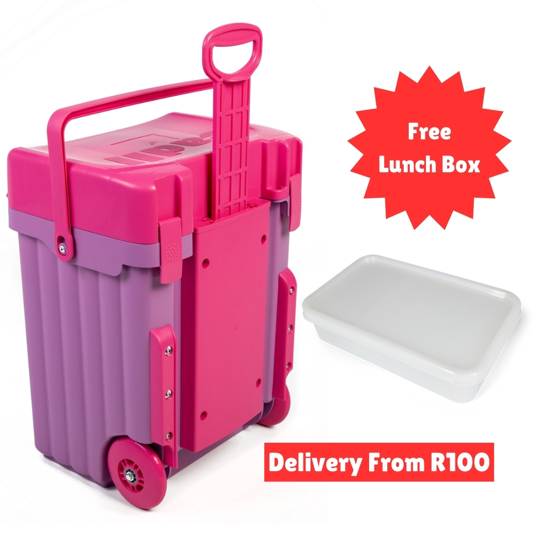 Cadii School Bag With Free Lunch Box Lilac/Pink