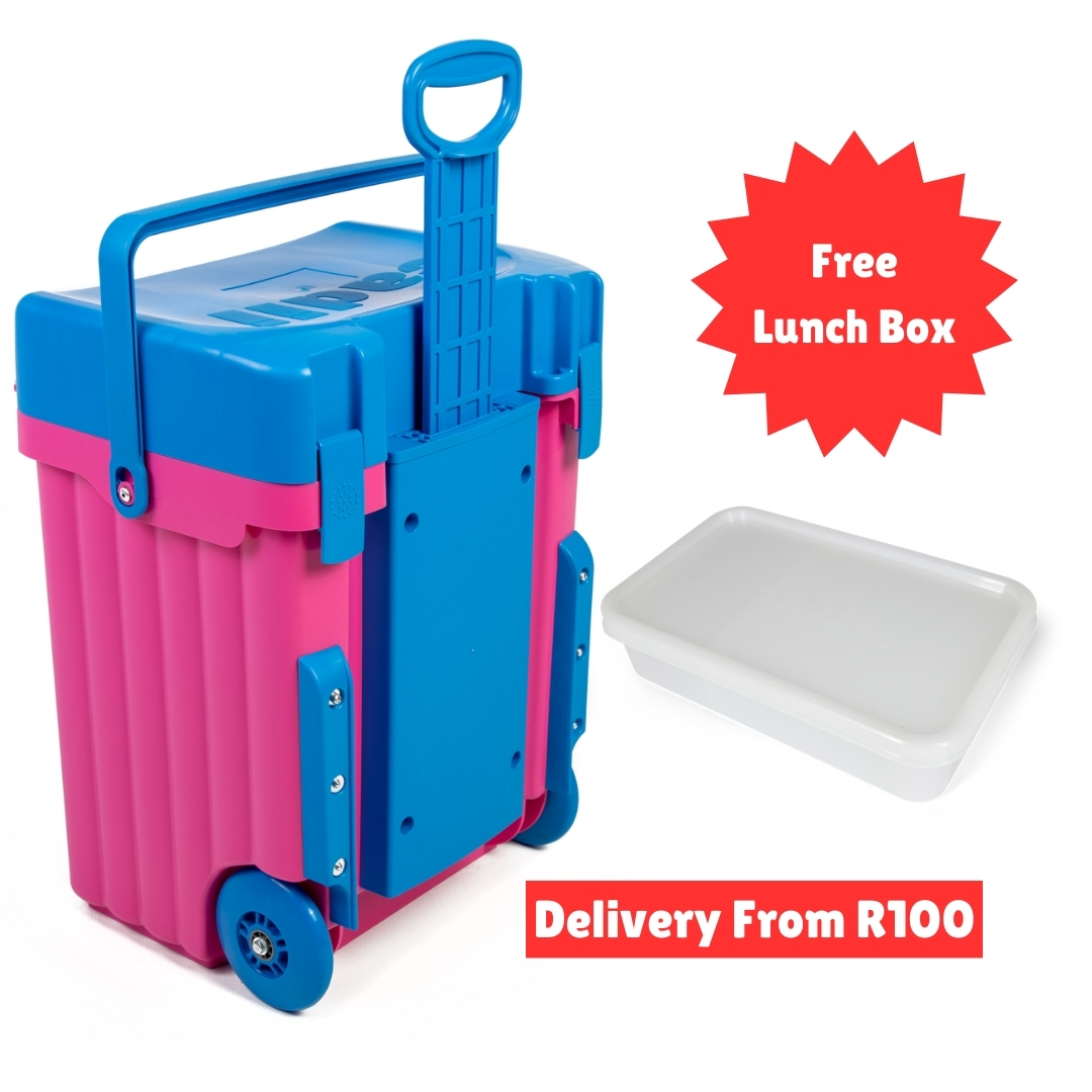Cadii School Bag With Free Lunch Box pink/blue