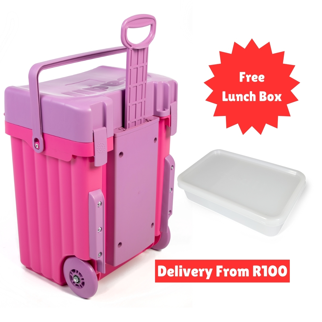 Cadii School Bag With Free Lunch Box Pink/Lilac