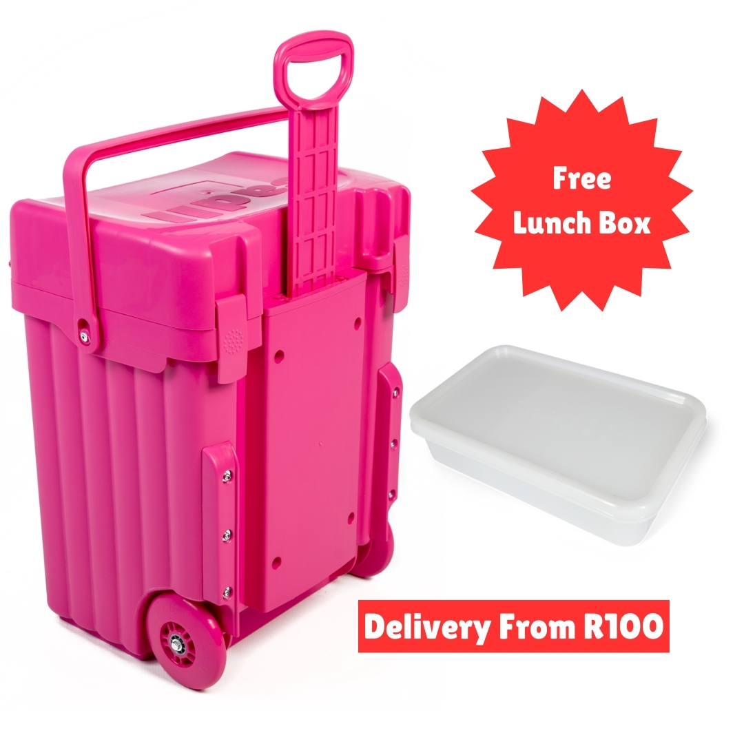 Cadii School Bag With Free Lunch Box Pink