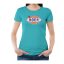Ladies Cotton T-Shirt Printed Light Blue “Ek Bly Ñ Boer”