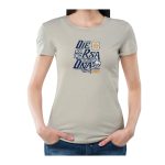 LADIES PREMIUM COTTON T-SHIRT PRINTED – STONE “RSA DNA”