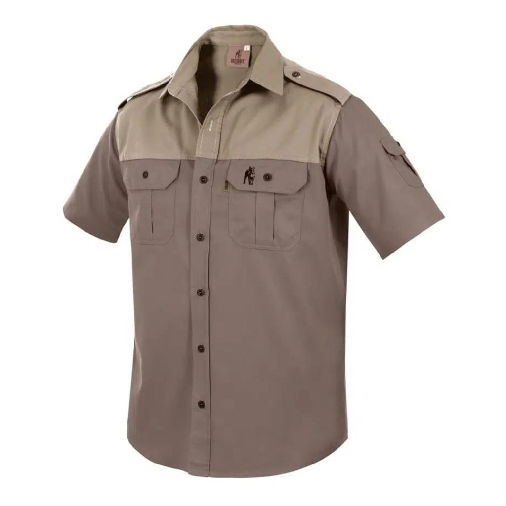 MEN’S KALAHARI SHIRT S/S – BARK & PUTTY