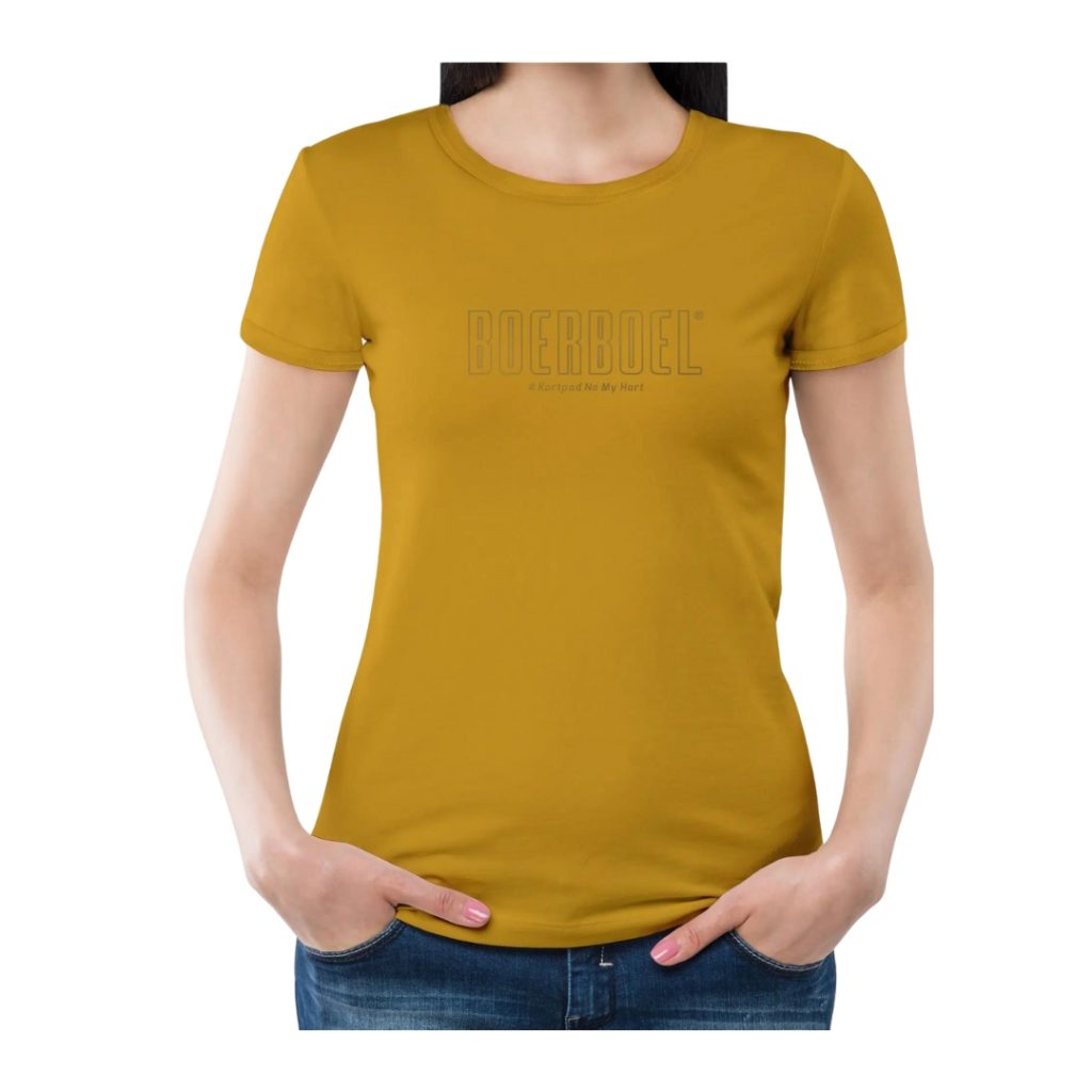 Ladies Premium Cotton T-Shirt Printed – Mustard
