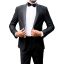 Mens Cassius 2Pce Tuxedo Suit Black