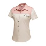 LADIES S/S KALAHARI SHIRT – STONE & BLUSH PINK