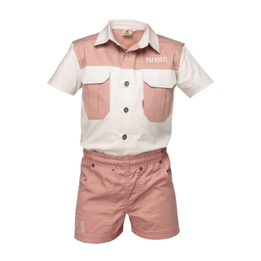 KIDS SET STONE & BLUSH PINK