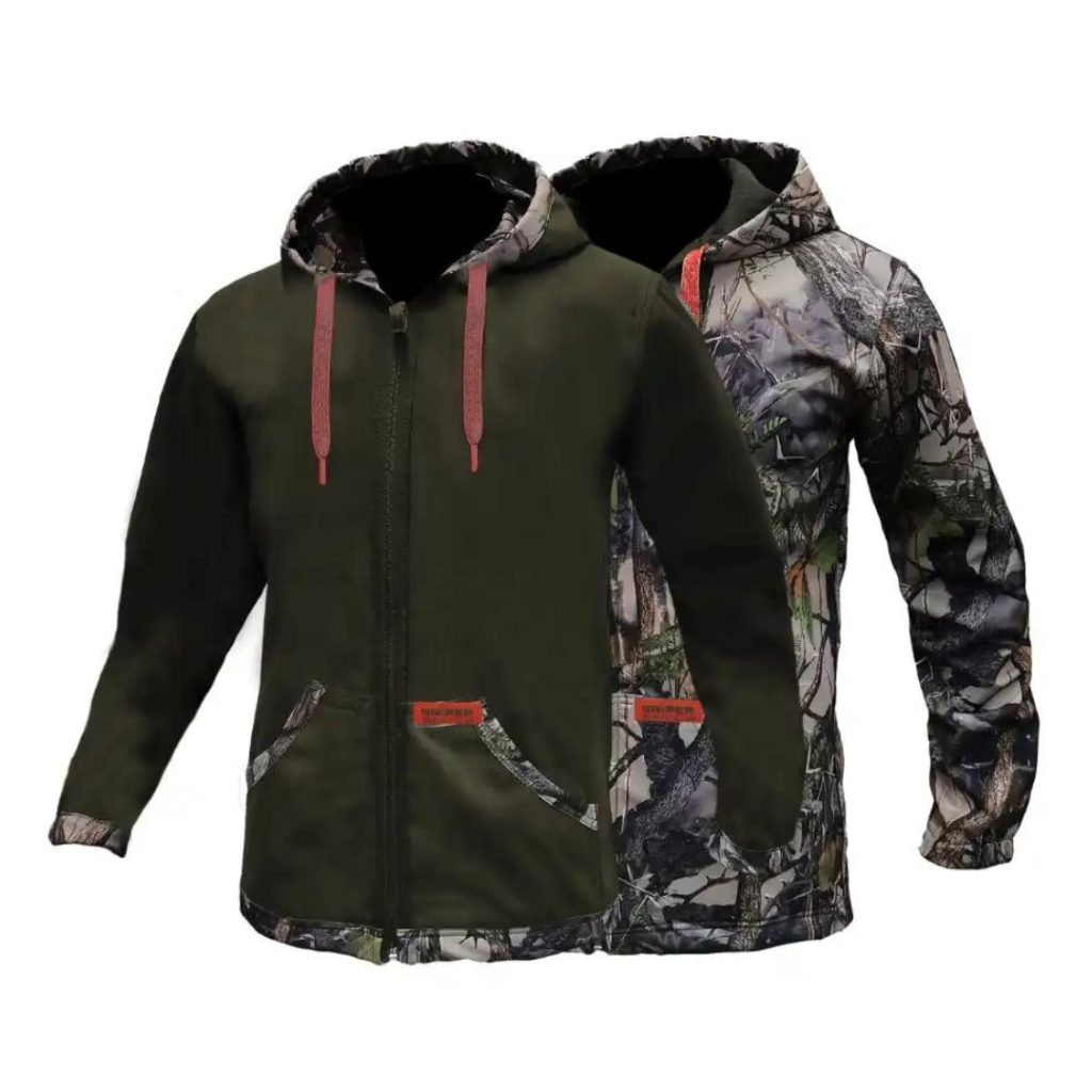 Kiddies Soft Shell Reversible Hoody – 3D/Olive