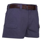 STERLING HALF ELASTIC CANVAS SHORTIE SHORT- Navy