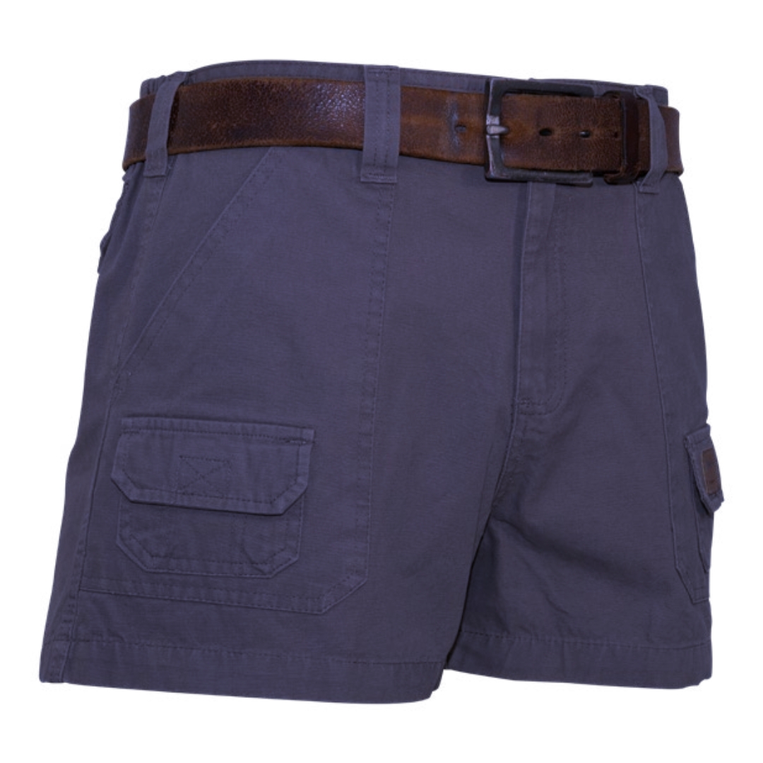 23496 STERLING HALF ELASTIC CANVAS SHORTIE SHORT- Navy