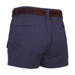 STERLING HALF ELASTIC CANVAS SHORTIE SHORT- Navy