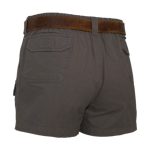 STERLING HALF ELASTIC CANVAS SHORTIE SHORT - CHARCOAL
