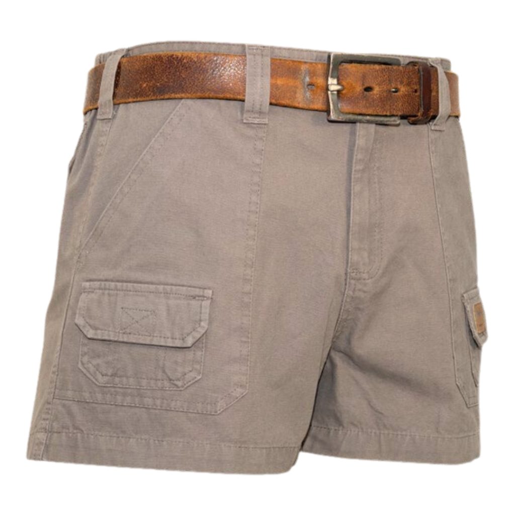 STERLING HALF ELASTIC CANVAS SHORTIE SHORT - BARK