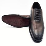 JOHN DRAKE APRON LACE UP SHOE - DARK BROWN
