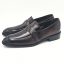 JOHN DRAKE APRON SLIP ON SHOE - MED BROWN