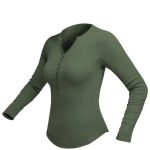 BOERBOEL WEAR LADIES L/S WAYFARE TOP - OLIVE