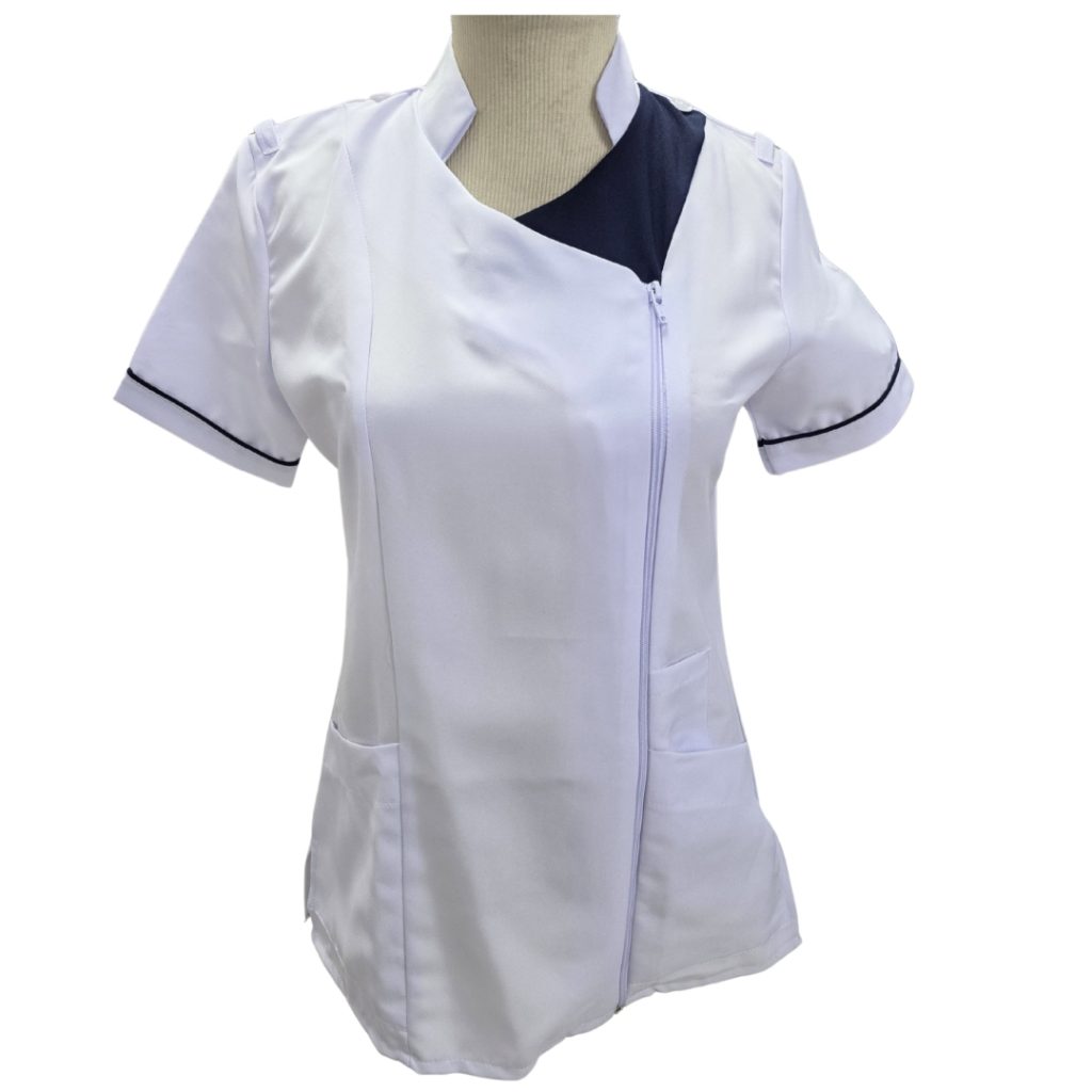 Nurses Sc342 Cont Inset Zip Fr Top