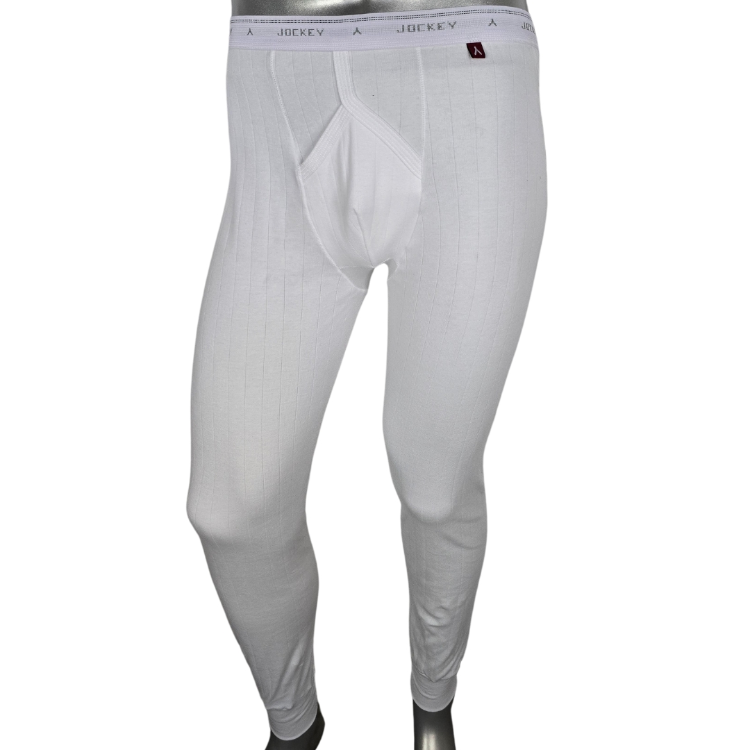 14364 THE JOCKEY 1 PACK DROP NEEDLE INTERLOCK LONG JOHN - WHITE
