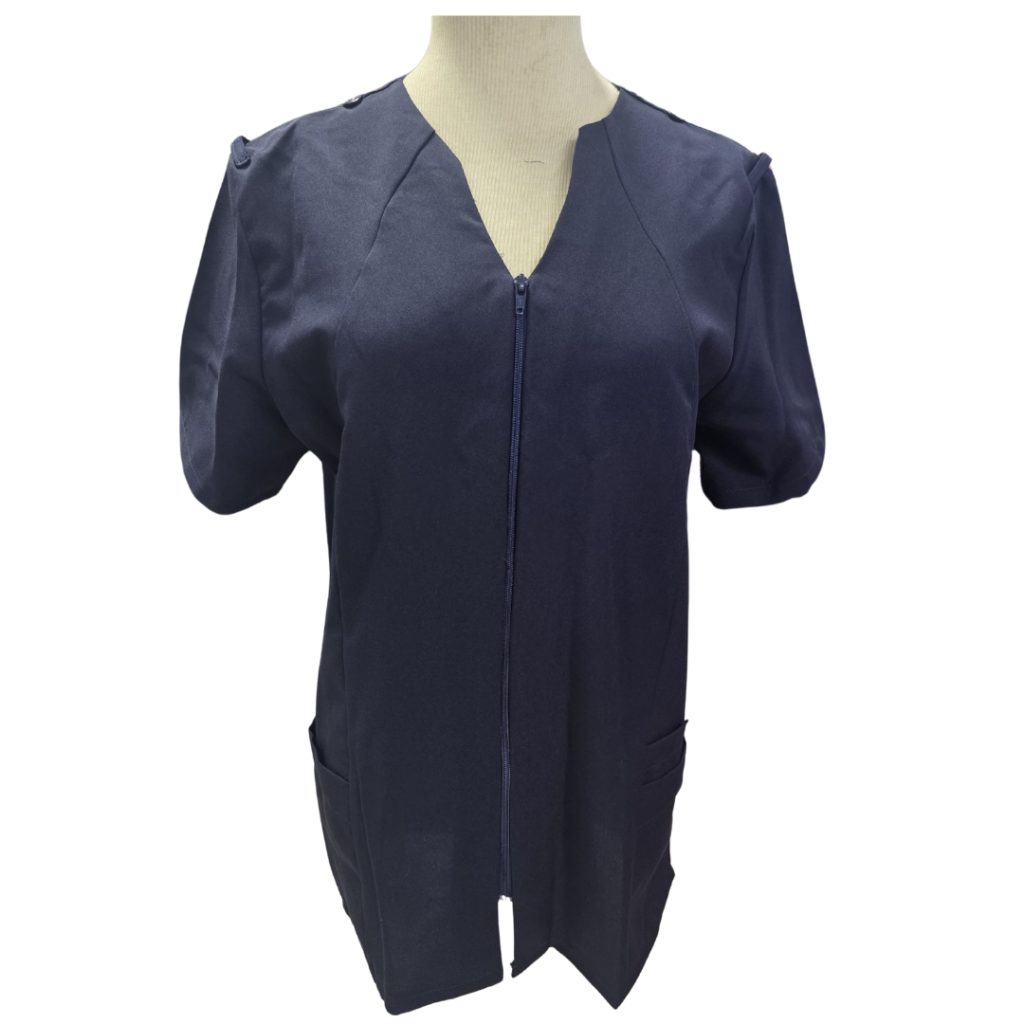 Raised Neck Zip Fr Top