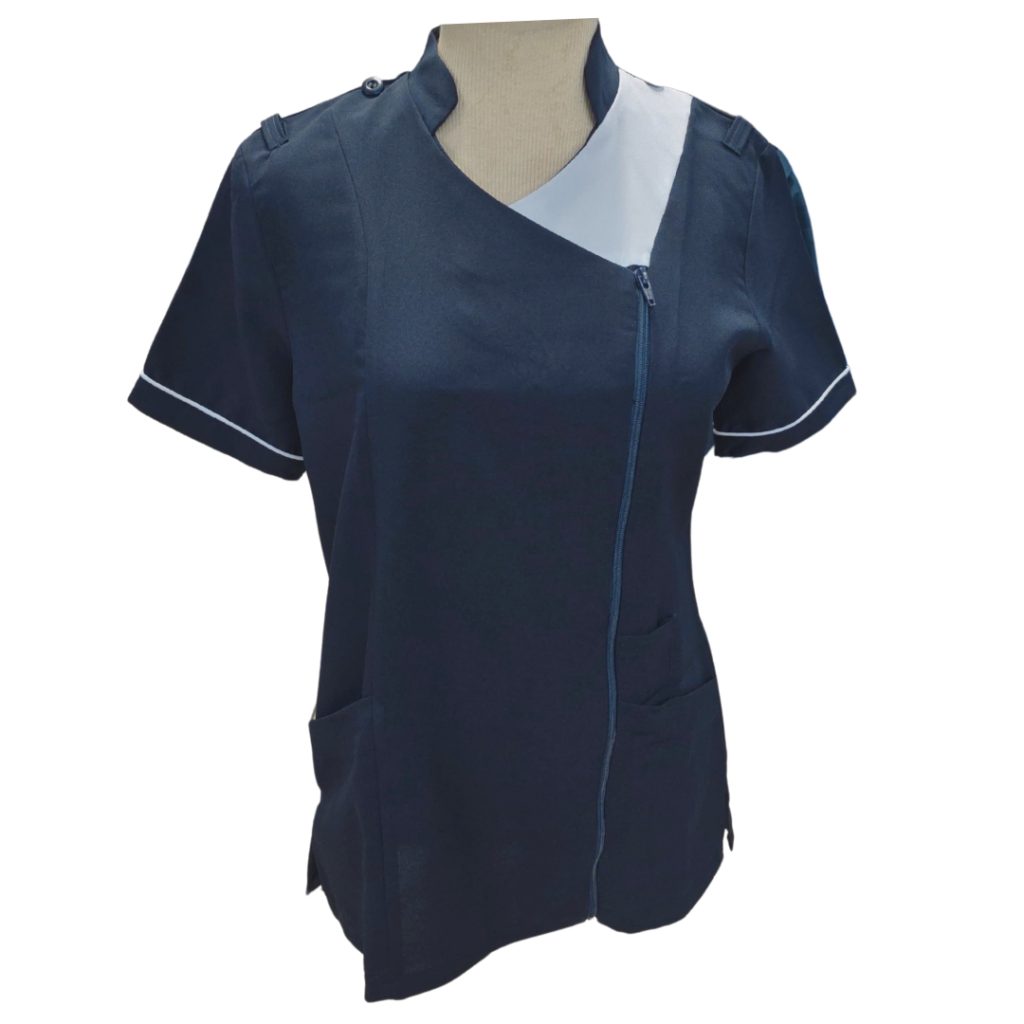 Nurses Sc342 Cont Inset Zip Fr Top