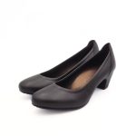 Green Cross Low Heel Court Shoe