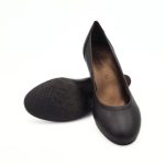 Green Cross Low Heel Court Shoe
