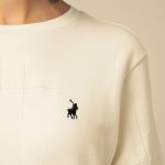 Polo Wmn Lee Ls Textured Sweat Top