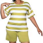 LADS STRIPE POLY TERRY SET