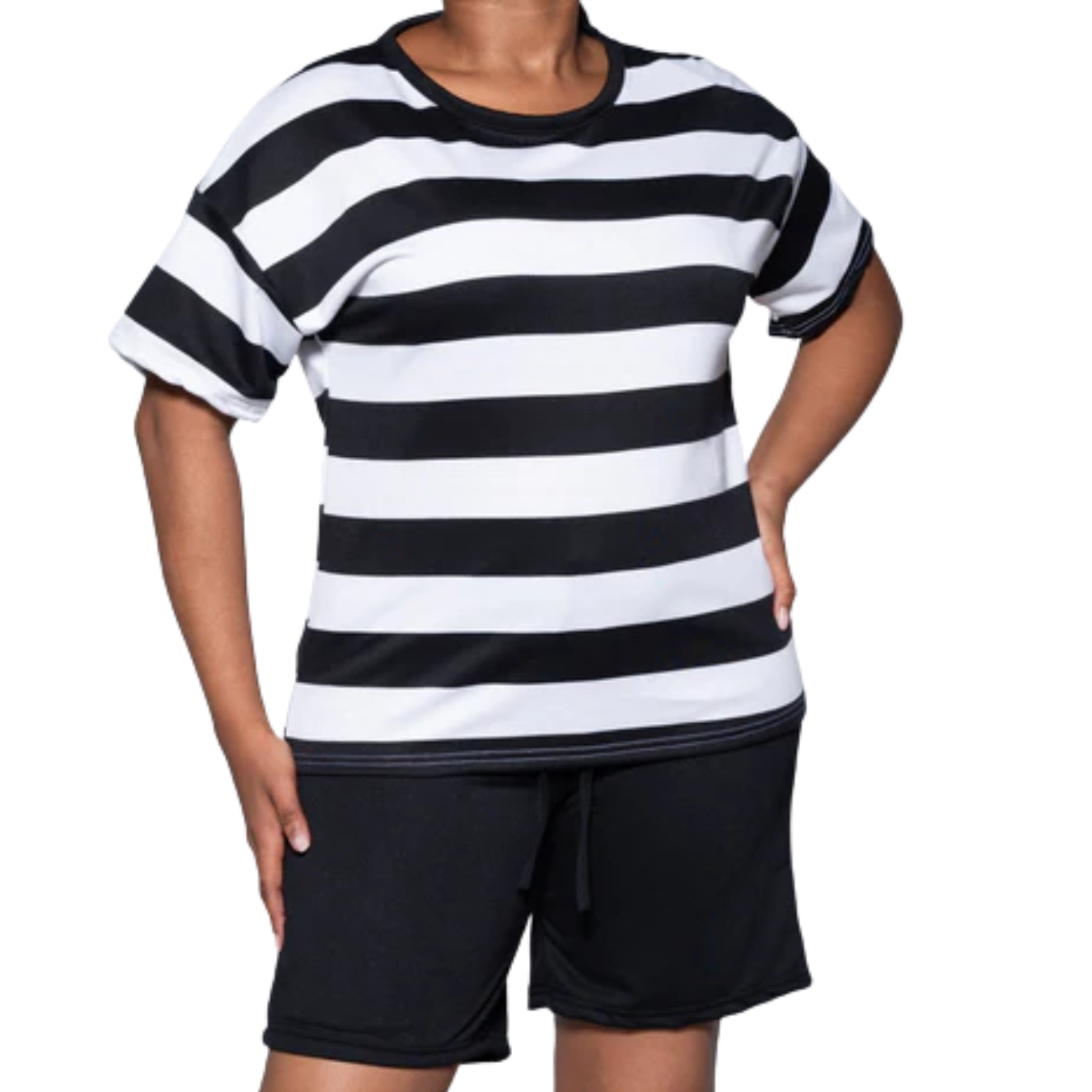 IQ8610BI LADS STRIPE POLY TERRY SET