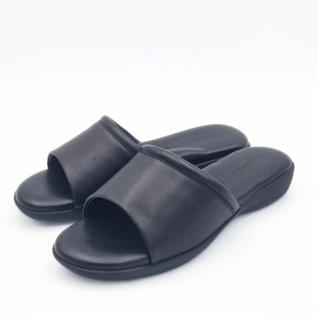 30446 GREEN CROSS FLAT SLIP-ON MULE
