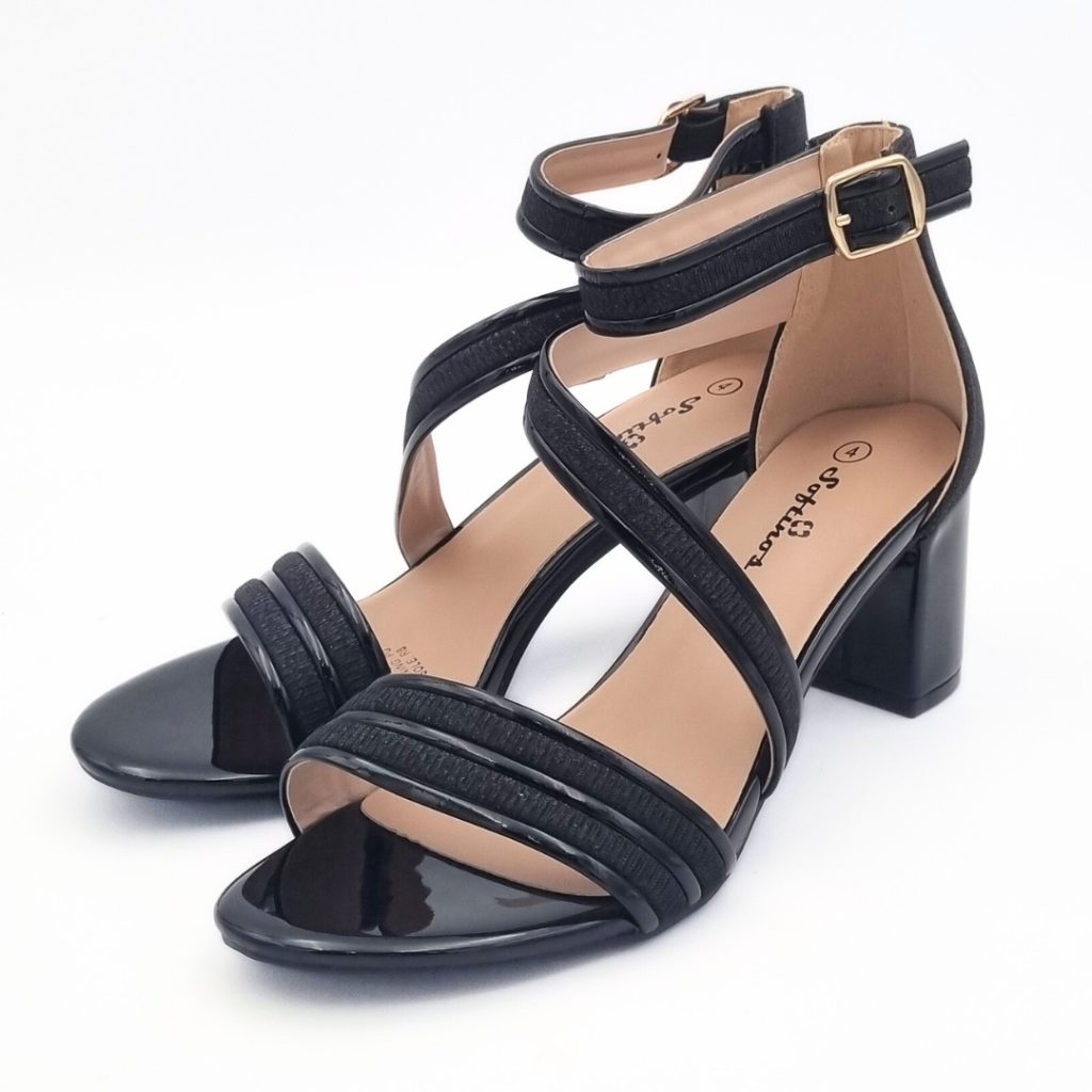 SOFTINOS HEEL SANDAL BLACK