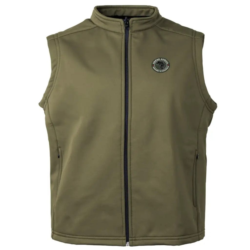 SNIPER AFRICA SOFT SHELL BODYWARMER - OLIVE
