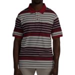 JEEP YARNDYE STRIPE POLO - BROWN