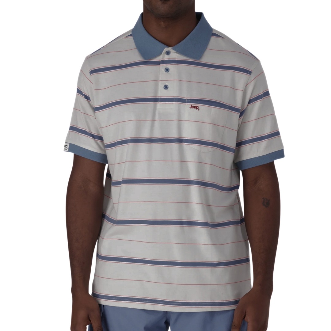60554 JEEP STRIPE POLO GOLFER - MUILTI COLOUR