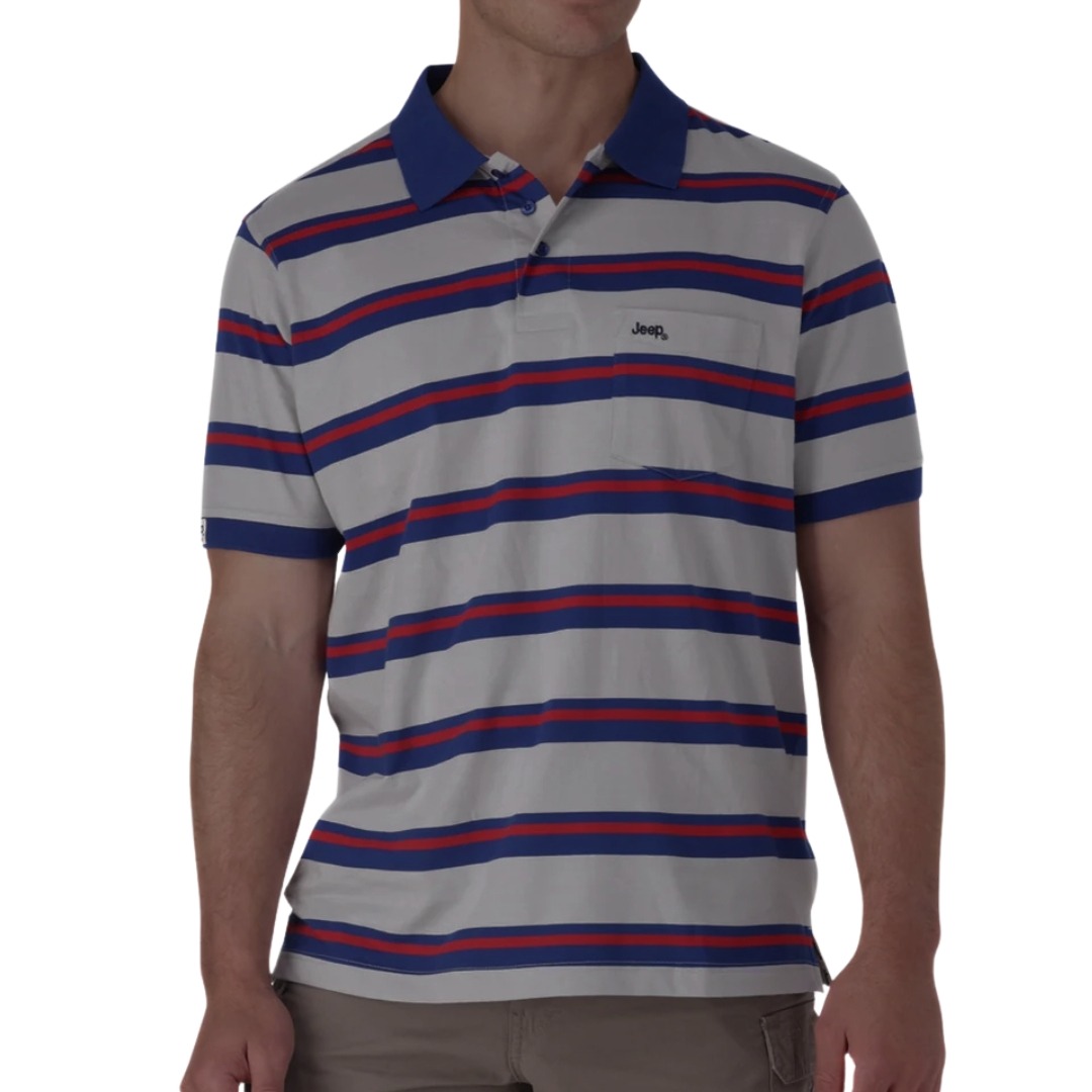 60555 JEEP STRIPE POLO GOLFER - MUILTI COLOUR