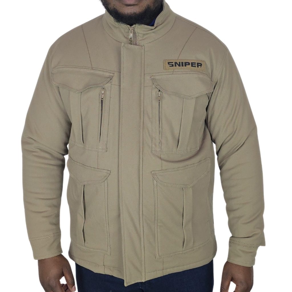 SNIPER AFRICA MEN'S HUNTING CAMO PARKA JACKET - KHAKI