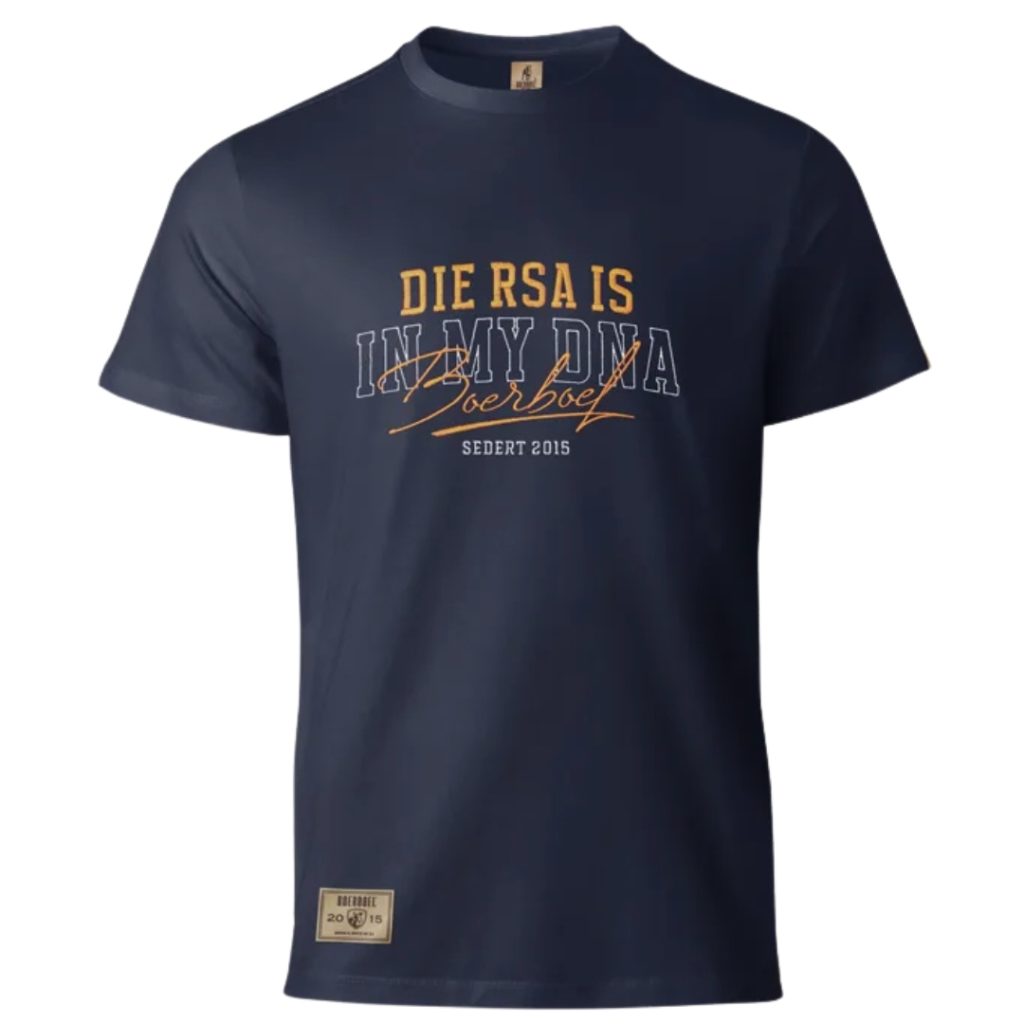 BOERBOEL WEAR MEN'S T-SHIRT EMBROIDERED "RSA" - NAVY
