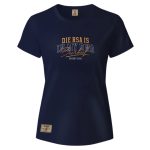 BOERBOEL WEAR LADIES T-SHIRT EMBROIDERED "RSA" - NAVY
