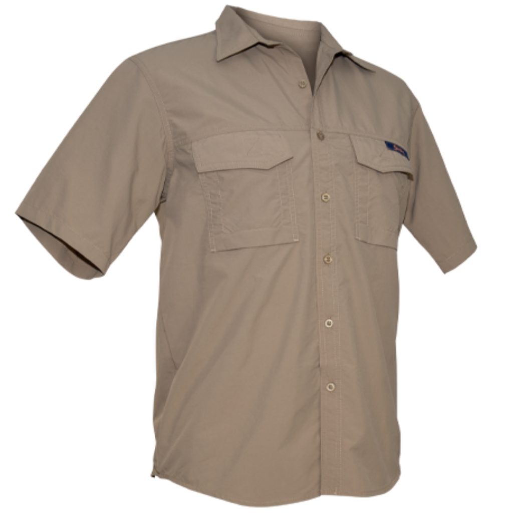 STERLING SS MESH BK ADVENTURE SHIRT - KHAKI