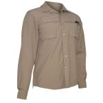 STERLING LS MESH BK.ADVENTURE SHIRT - KHAKI