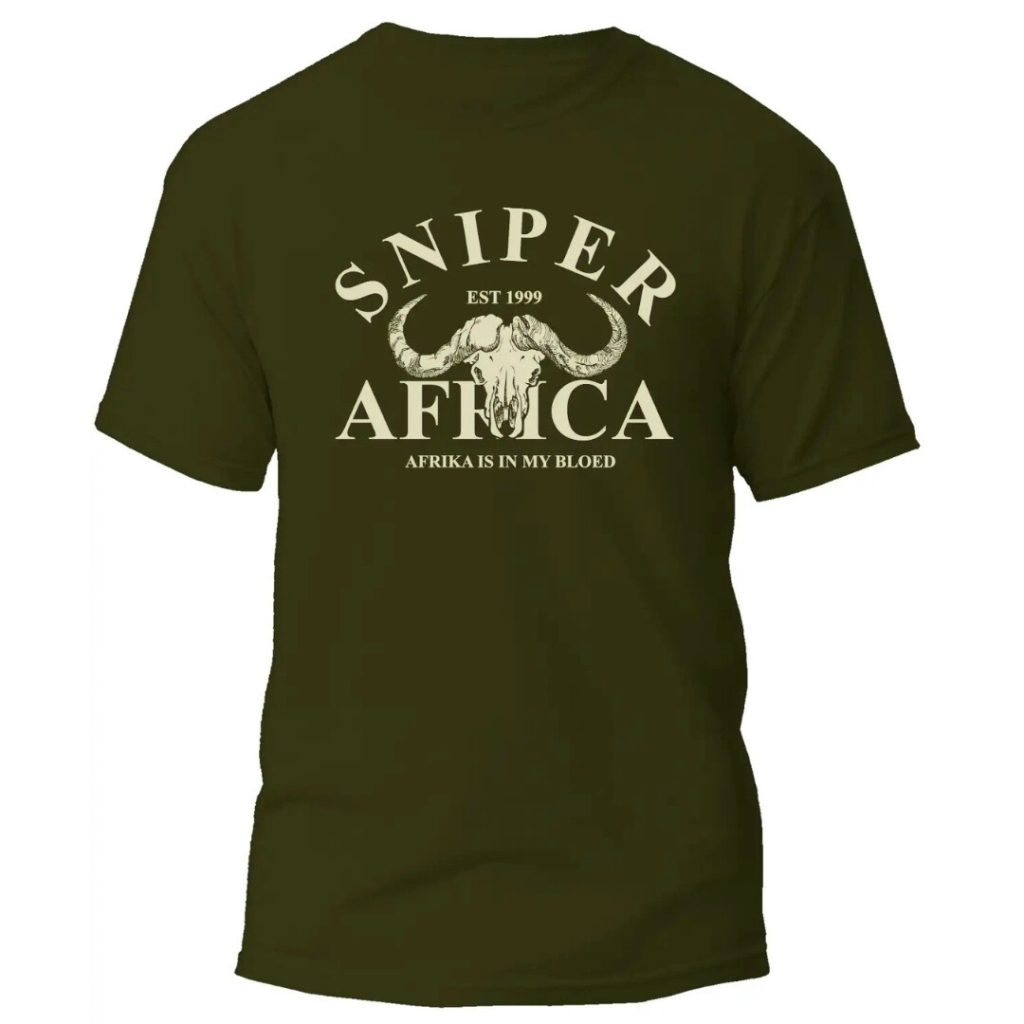 SNIPER AFRICA AFRIKA MENS T-SHIRT - MILITARY/OLIVE