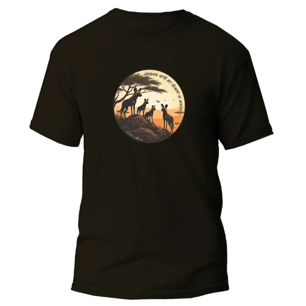SNIPER AFRICA WILD DOGS MENS T-SHIRT - BLACK