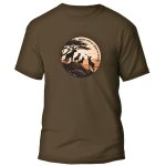 SNIPER AFRICA WILD DOGS MENS T-SHIRT - WALNUT