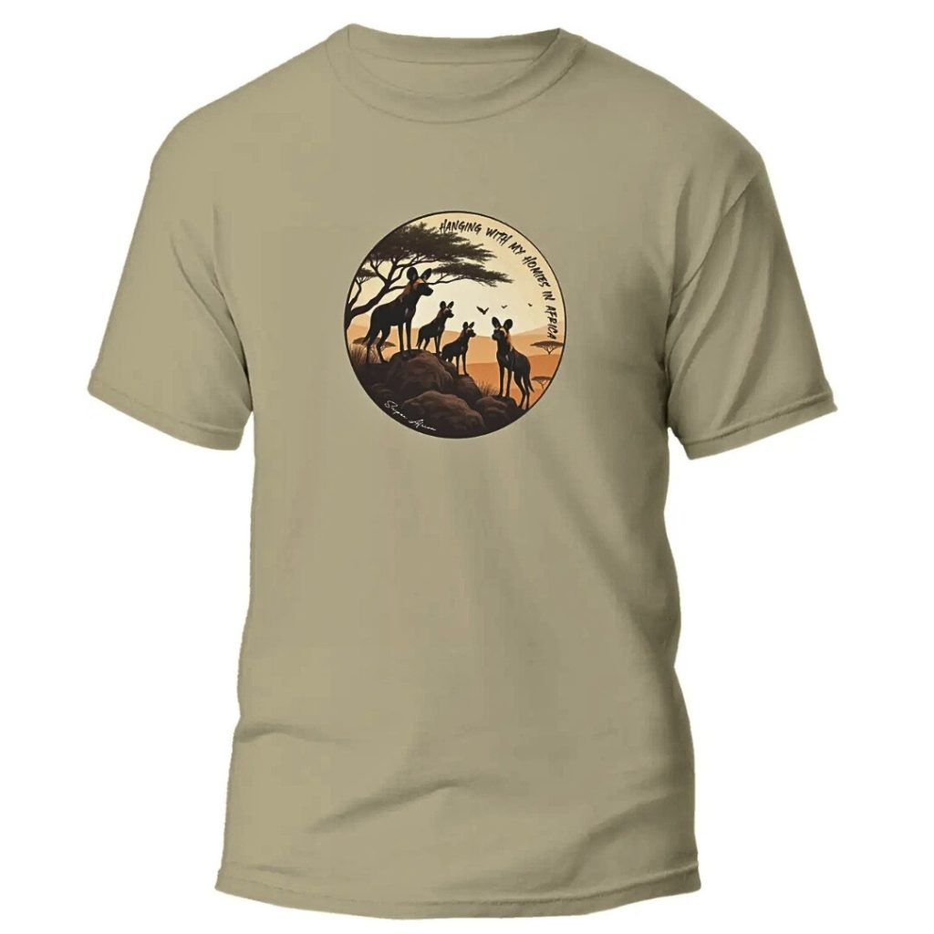 SNIPER AFRICA WILD DOG MENS T-SHIRT - DARK STONE