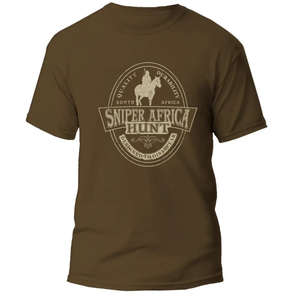 SNIPER AFRICA WILD MENS T-SHIRT - WALNUT