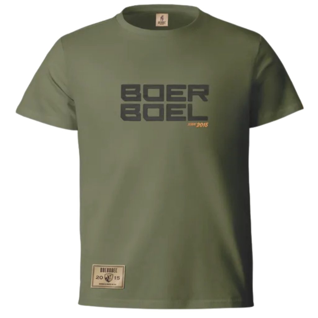 BOERBOEL WEAR KIDS T-SHIRT PRINTED "BOERBOEL" - ARMY GREEN